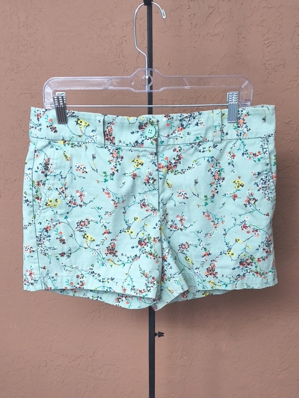 Loft Outlet Floral Print Mint Women's Shorts Size 6